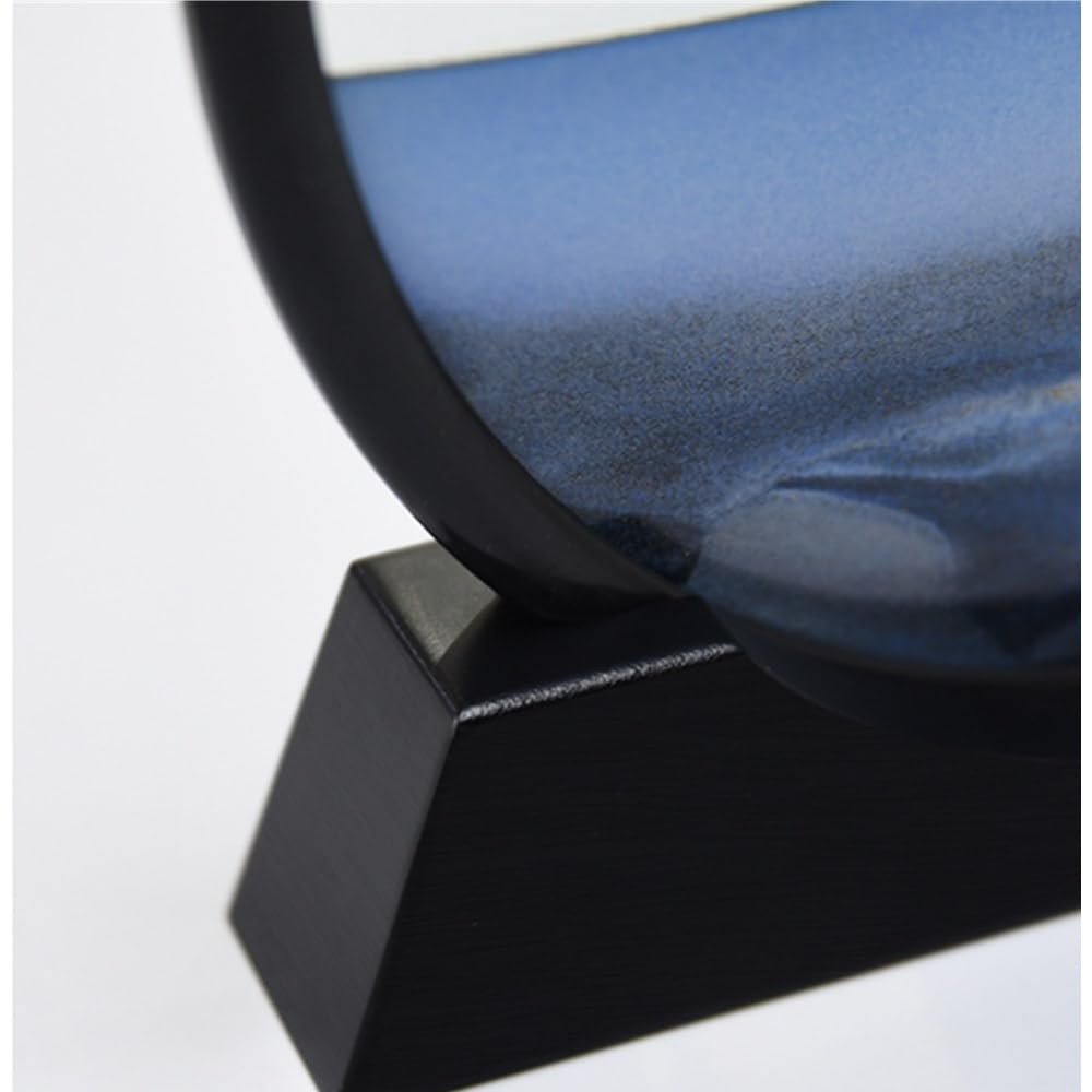 3D Moving Sand Art Frame – Rotating Liquid Sandscape Decorative Hourglass Display for Home & Office