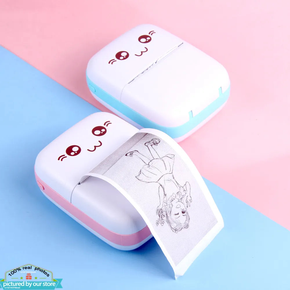 Portable Mini Thermal Printer – Cute Pocket Bluetooth Sticker & Photo Printer (Inkless, Rechargeable)