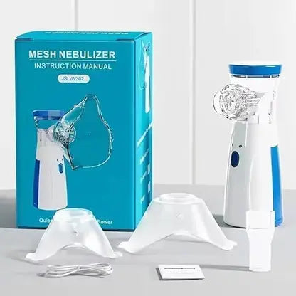 Portable Mesh Nebulizer Machine – USB Rechargeable Silent Inhaler for Kids & Adults (Handheld Mist Therapy Device)