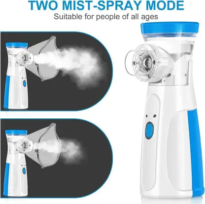 Portable Mesh Nebulizer Machine – USB Rechargeable Silent Inhaler for Kids & Adults (Handheld Mist Therapy Device)