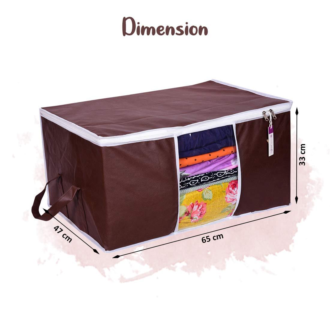 Storage Bag-UnderBed Blanket Storage Bag Covers With Handles(Set of 2)