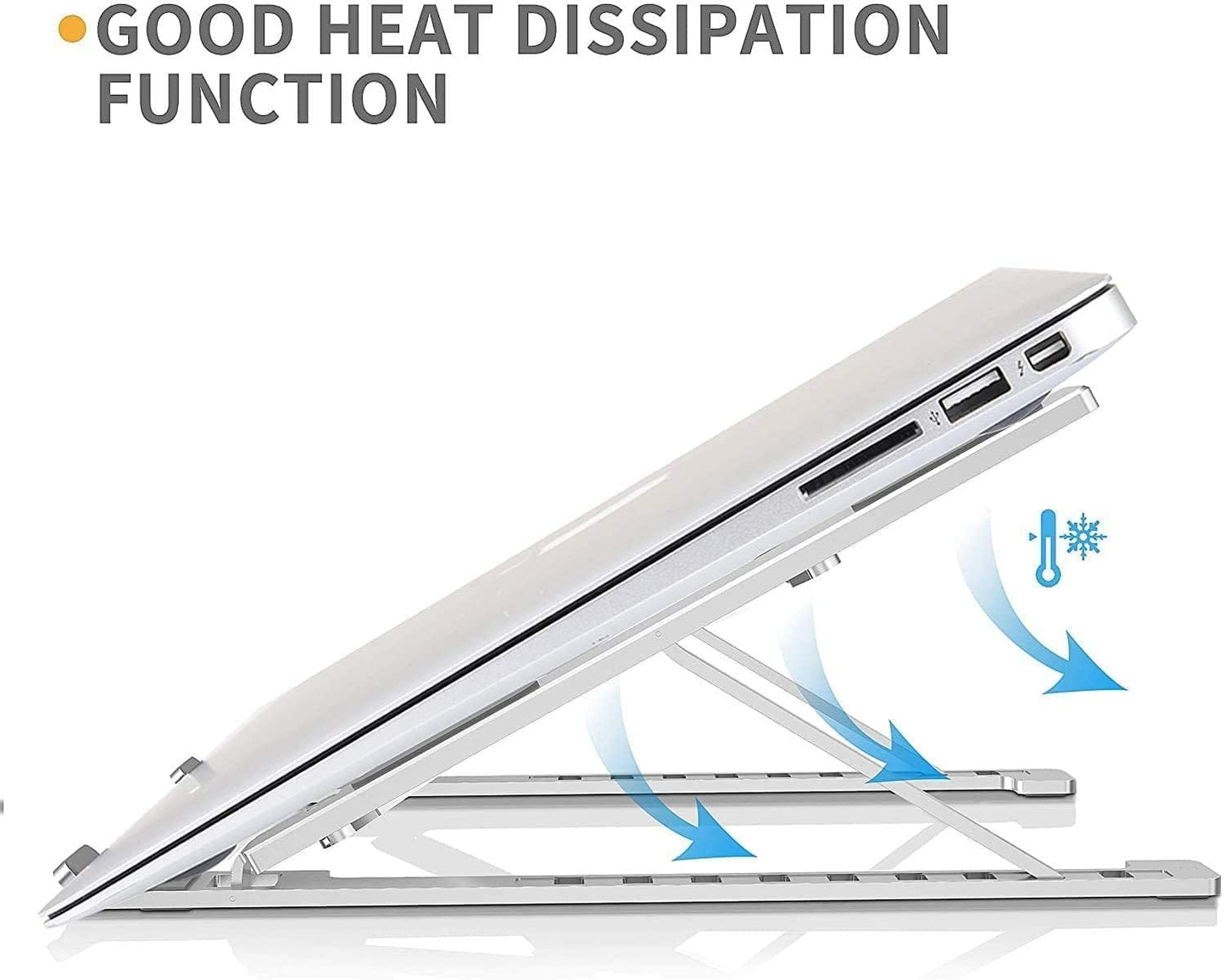 Premium Metal Laptop Stand – Adjustable Foldable Aluminum Laptop Holder