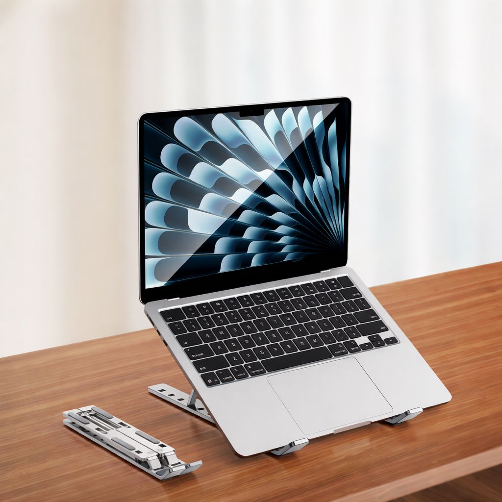 Premium Metal Laptop Stand – Adjustable Foldable Aluminum Laptop Holder
